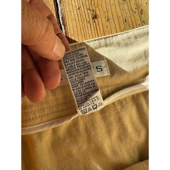 Vintage Chaus Women's Tan Skirt size 14 mini skirt 1980s 1990s aline - Picture 12 of 14